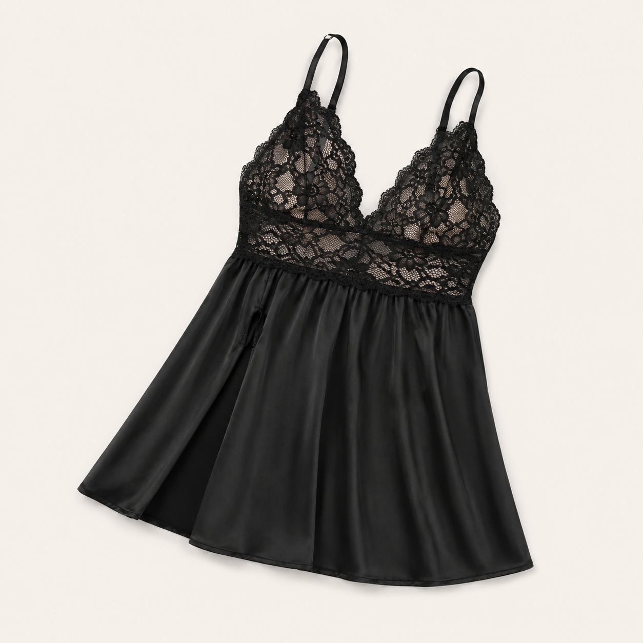 Sheer Lace Babydoll Chemise