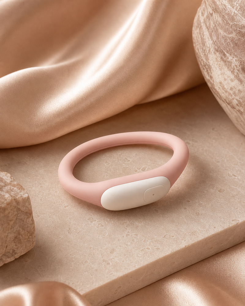 The Signal Ring — a flexible silicone couples ring in warm light