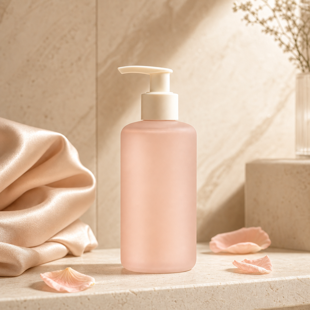 The Bloom Wash — blush pump bottle for gentle body cleansing